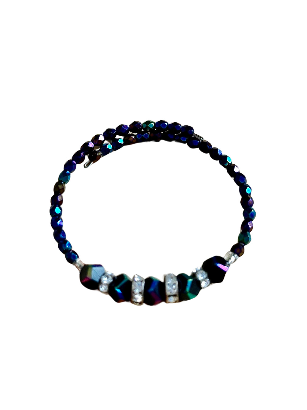 Vintage Crystal and Cubic Zirconia Wrap Bracelet